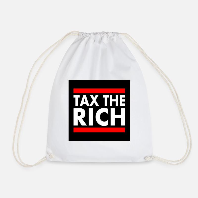 Eat the rich - Drawstring Bag - white