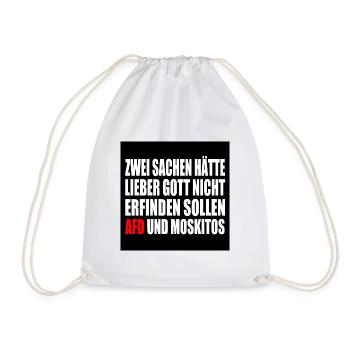 FCK AFD - Gegen Rechts - gegen nazis - moskitos - Turnbeutel - Weiß - Vorne