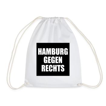 hamburg gegen rechts - Turnbeutel - Weiß - Vorne