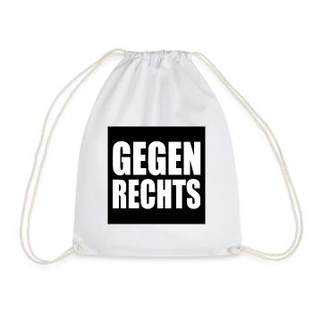 Gegen rechts - Turnbeutel - Weiß - Vorne