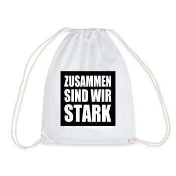zusammen sind wir stark - Turnbeutel - Weiß - Vorne
