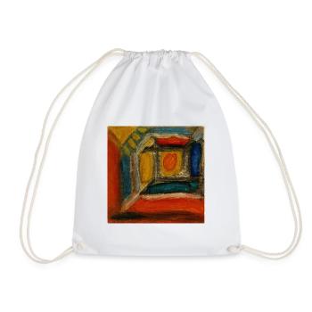Colored Interior Fragment - Drawstring Bag - white - Front