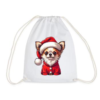 Cadeaux Chihuahua pour Noël - Sac de sport léger - blanc - Devant