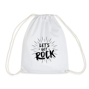 Let´s get Rock - Turnbeutel - Weiß - Vorne
