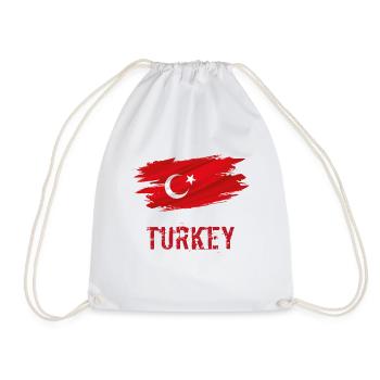 Flag Patriot Gift Home Country Flag Turkey - Drawstring Bag - white - Front