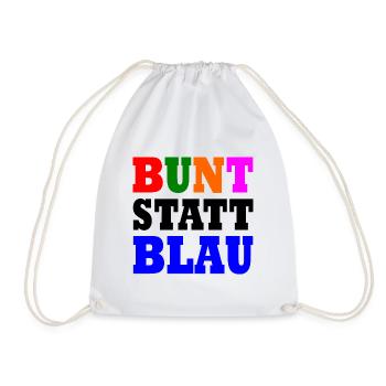 Bunt statt blau - Turnbeutel - Weiß - Vorne