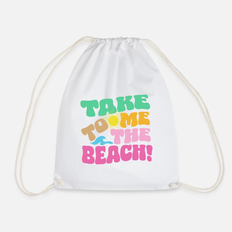Take me to the beach - Turnbeutel - Weiß