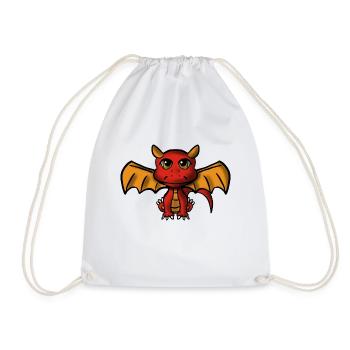 Dragon rouge - Sac de sport léger - blanc - Devant