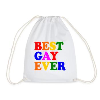 Best gay ever - Turnbeutel - Weiß - Vorne