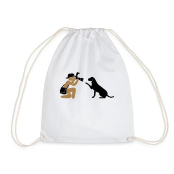 Journaliste photographe Hund - Sac de sport léger - blanc - Devant
