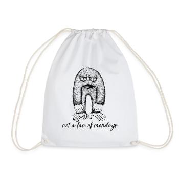 Not a fan of mondays | No fan of montages - Drawstring Bag - white - Front