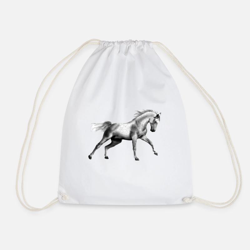 cheval - Sac de sport léger - blanc