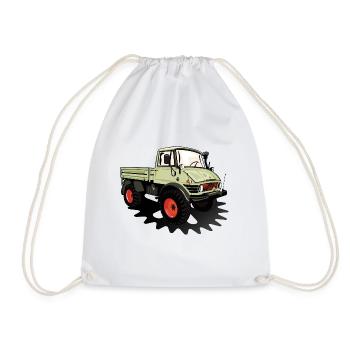 Unimog - Oldtimer - Offroad - Dispositif moteur universel - Sac de sport léger - blanc - Devant