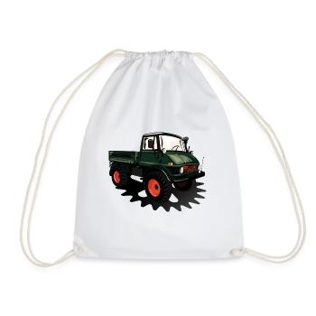 Unimog - Oldtimer - Offroad - Dispositif moteur universel - Sac de sport léger - blanc - Devant
