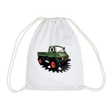 Unimog - Oldtimer - Offroad - Dispositif moteur universel - Sac de sport léger - blanc - Devant