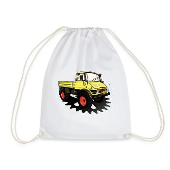 Unimog - Oldtimer - Offroad - Dispositif moteur universel - Sac de sport léger - blanc - Devant