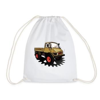 Unimog - Oldtimer - Offroad - Dispositif moteur universel - Sac de sport léger - blanc - Devant