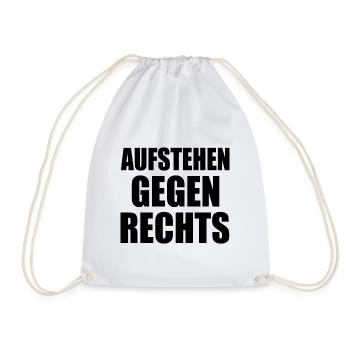 Aufstehen gegen rechts - Turnbeutel - Weiß - Vorne