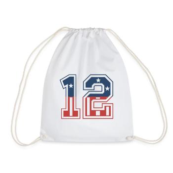 Numéro 12 États-Unis - Sac de sport léger - blanc - Devant