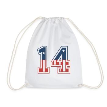 Numéro 14 États-Unis - Sac de sport léger - blanc - Devant