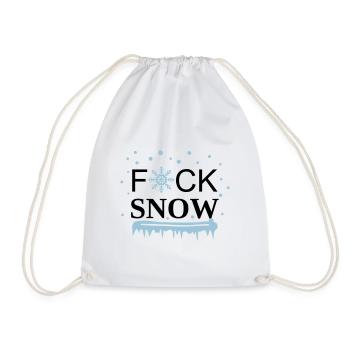 Je déteste la neige, je déteste l’hiver - Fuck Snow - Sac de sport léger - blanc - Devant
