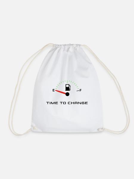 TIME TO CHANGE - Turnbeutel - Weiß