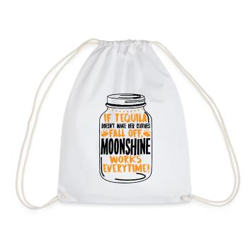 Moonshine Alkohol T-Shirt Schnaps Geschenk USA - Turnbeutel - Weiß - Vorne