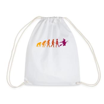 Halloween Evolution T-Shirt balai de sorcière volant USA - Sac de sport léger - blanc - Devant