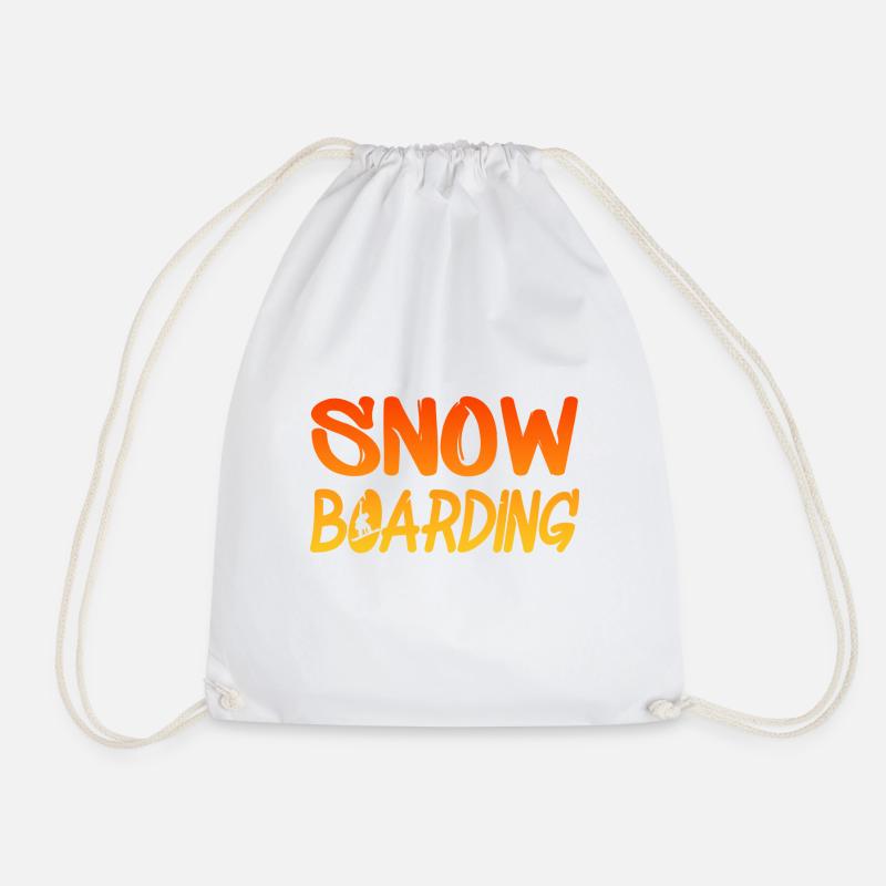 snowboardin, boarder - Turnbeutel - Weiß