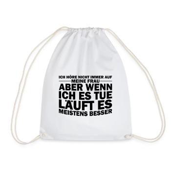 Lustiges Ehemann T-Shirt - Turnbeutel - Weiß - Vorne