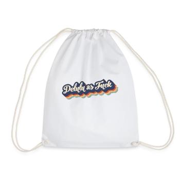 Delulu as Fuck - Drawstring Bag - white - Front