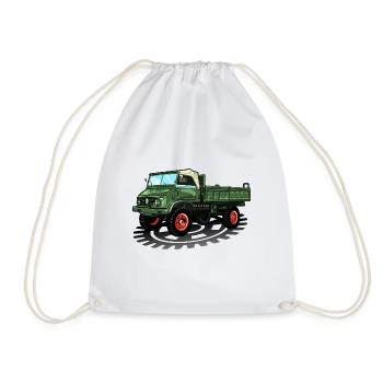Unimog - Oldtimer - Offroad - Dispositif moteur universel - Sac de sport léger - blanc - Devant