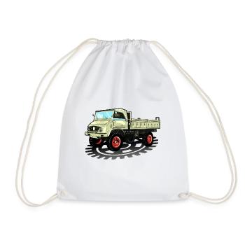 Unimog - Oldtimer - Offroad - Dispositif moteur universel - Sac de sport léger - blanc - Devant