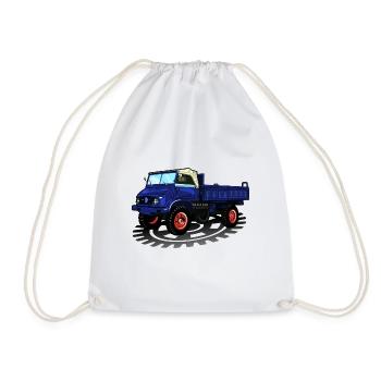 Unimog - Oldtimer - Offroad - Dispositif moteur universel - Sac de sport léger - blanc - Devant