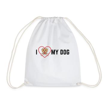 I love my dog! - Turnbeutel - Weiß - Vorne