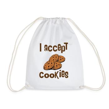 J'accepte les cookies - Sac de sport léger - blanc - Devant