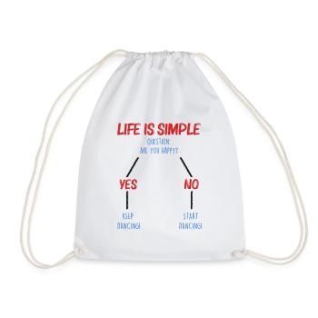 Good luck dancing - Drawstring Bag - white - Front