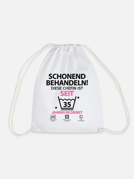 Chefin Jubiläum 35 Jahre Jähriges Firmenjubiläum - Turnbeutel - Weiß