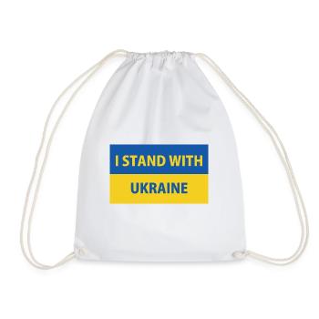 ABLE WITH UKRAINE Flag - Drawstring Bag - white - Front