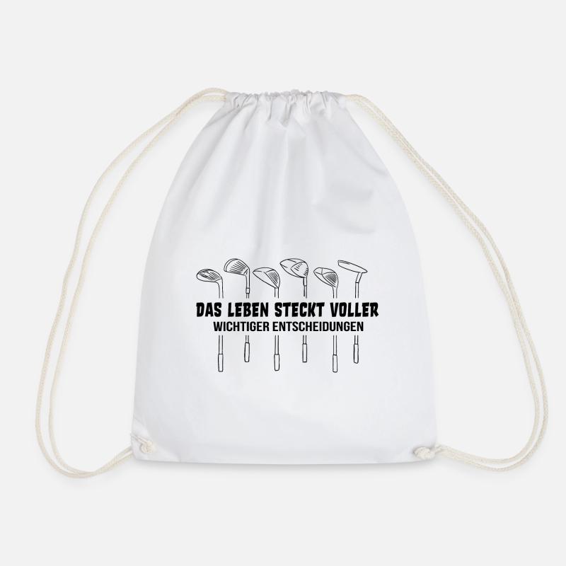 Golfschläger Golf Golfer Spruch Golfen Geschenk - Turnbeutel - Weiß