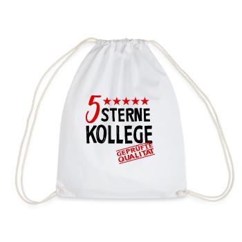 5 Sterne Kollege - Turnbeutel - Weiß - Vorne