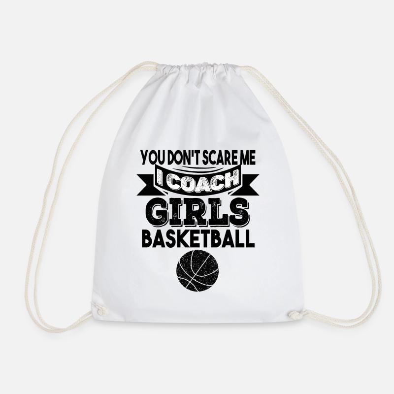 Weibliche Basketball-Coach - Turnbeutel - Weiß