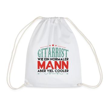 Gitarren Opa Gitarre Großvater Geschenk - Turnbeutel - Weiß - Vorne