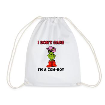 I don't care i'm a cow-boy - Sac de sport léger - blanc - Devant