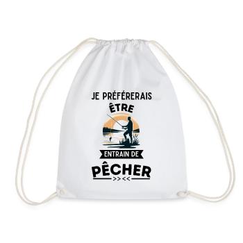 entrain de pêcher humour pêche - Sac de sport léger - blanc - Devant