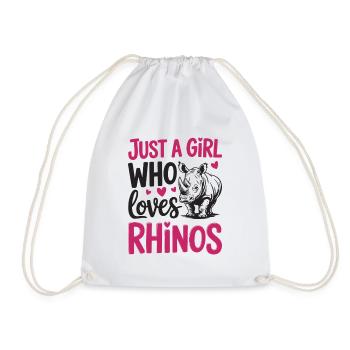 Rhinoceros - Drawstring Bag - white - Front