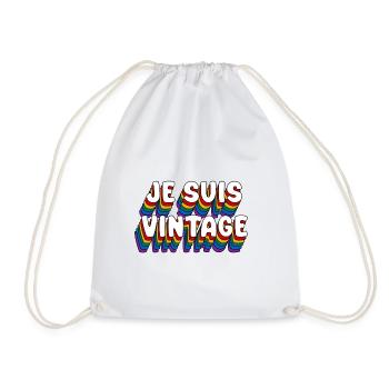 JE SUIS VINTAGE - Sac de sport léger - blanc - Devant