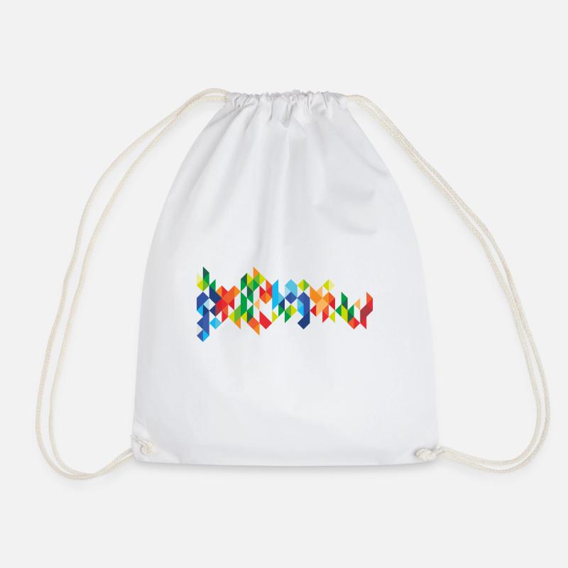 Splashes of Color Blobs splashes of paint Painter Gift - Drawstring Bag - white