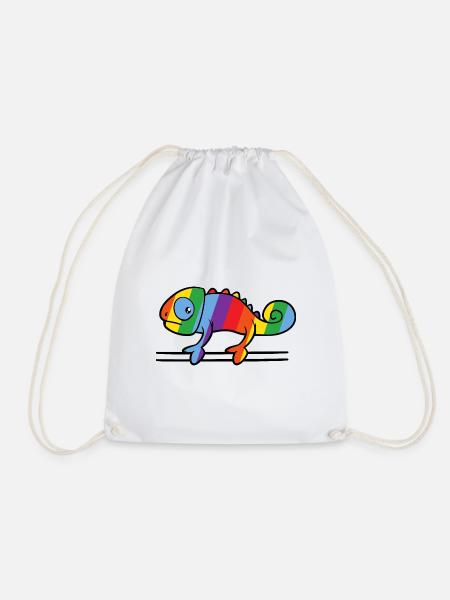 LGBT Gecko - Turnbeutel - Weiß