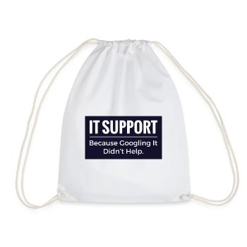 T-shirt support informatique – Humour drôle de bureau technique - Sac de sport léger - blanc - Devant